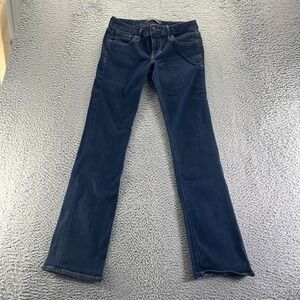 Express Barely Jeans Women 2 Blue Cotton Denim Bootcut Stretch Low Rise Workwear